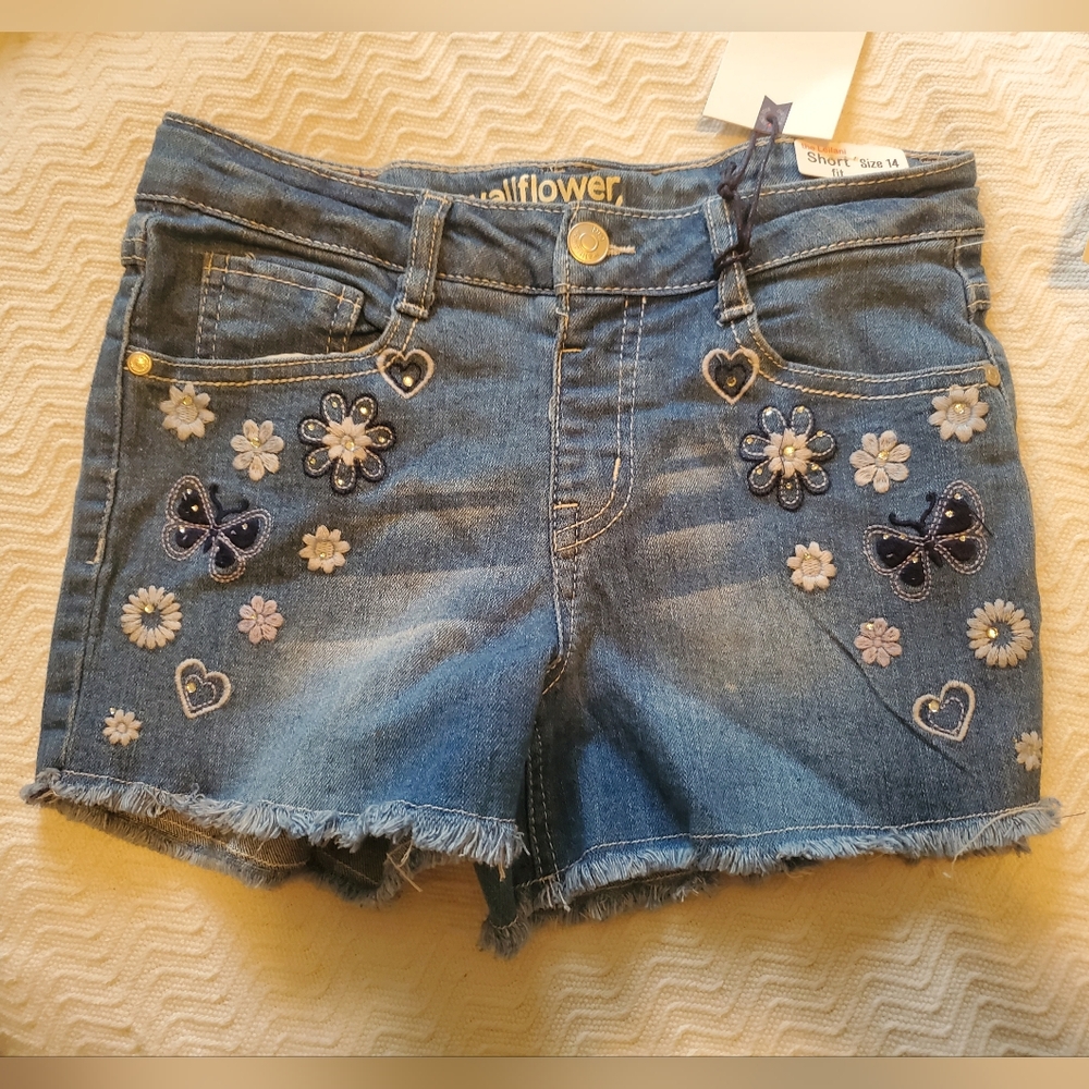 Girls Wallflower Shorts - Size 14 Flowers
